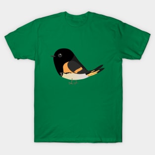 A vector illustration of a cute comic American redstart T-Shirt